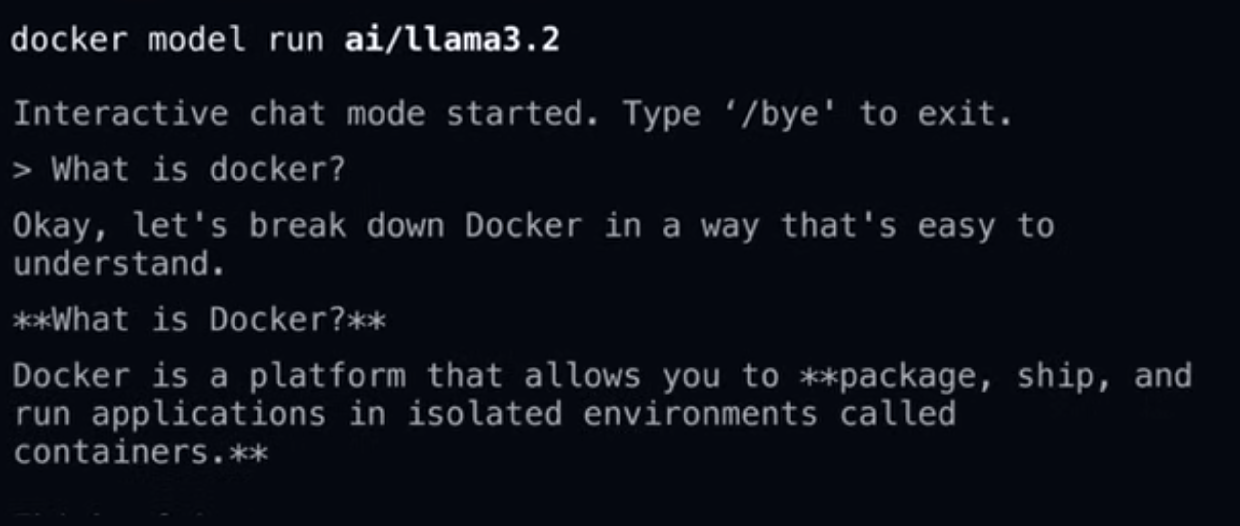 Docker Model Runner in the CLI