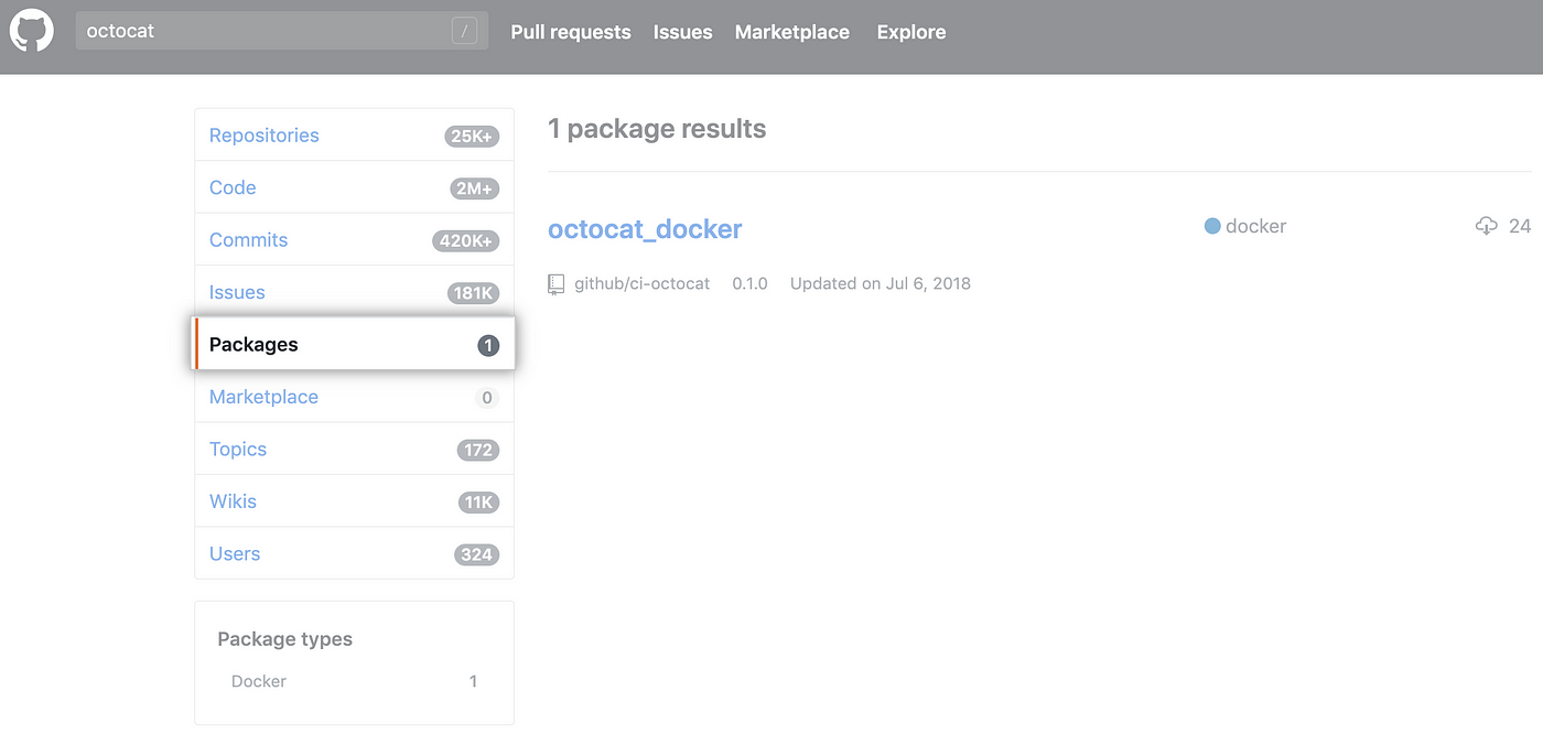 GitHub Packages in a repository